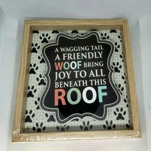 Dog wooden sign home decor